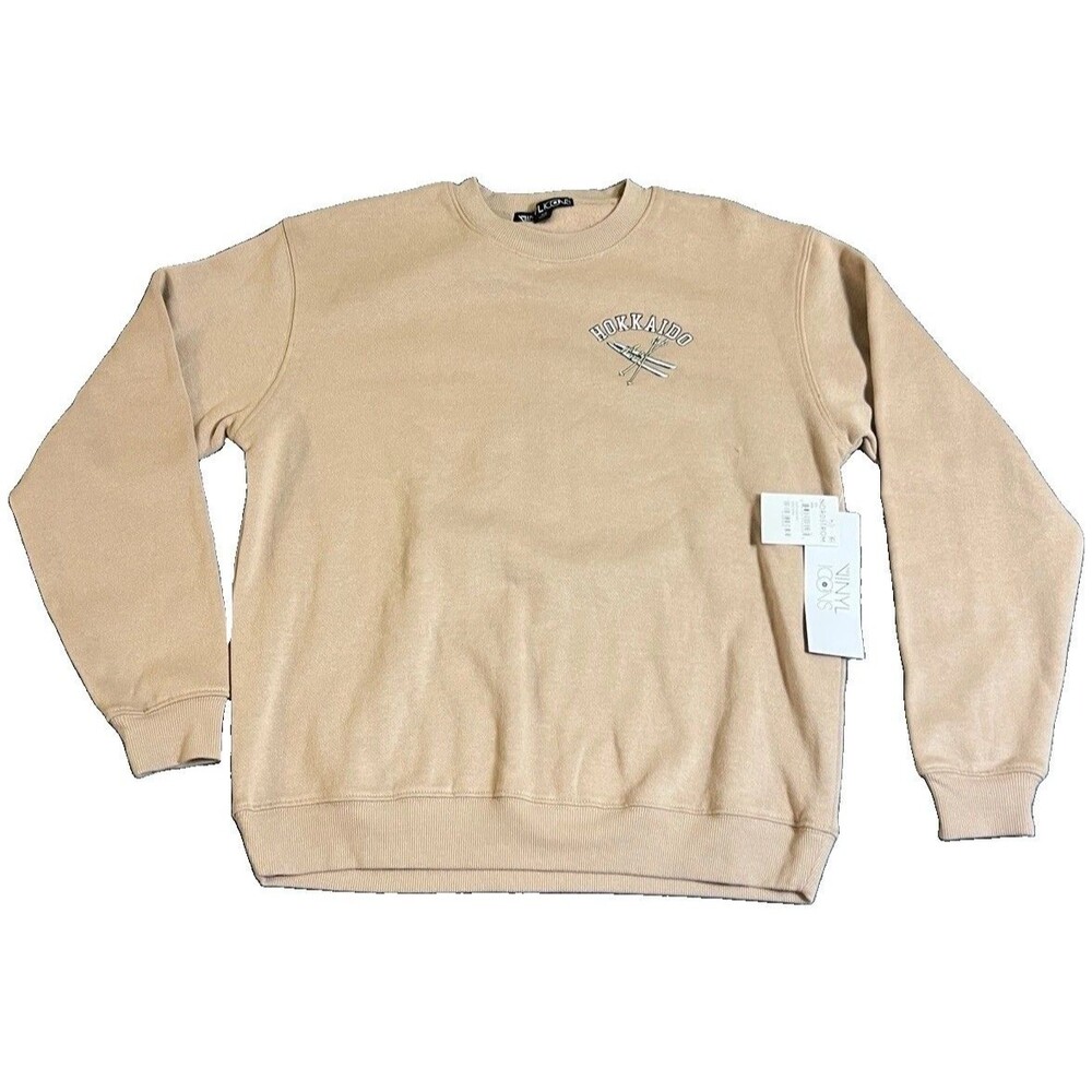 Vinyl Icons Sweatshirt Women's XS Beige Ski Japan Streetwear Gorpcore Grunge